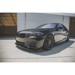 Накладка сплиттер на передний бампер Вариант4 на BMW 5 F10 / F11 M-Pack